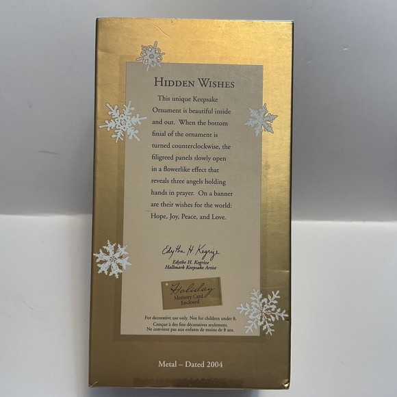 2004 Hidden Wishes Hallmark Ornament Club Exclusive - Picture 7 of 7